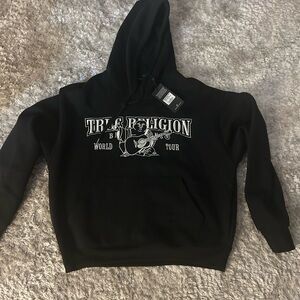 True Religion Black Graphic Hoodie for Men